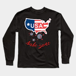 Safe zone America 4th of july shirt - Safe zone Long Sleeve T-Shirt